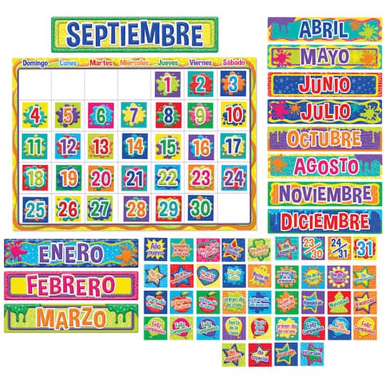 Eureka&#xAE; Color My World Spanish Calendar Bulletin Board Set